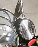 Сковорода з мармуровим антипригарним покриттям 28см Edenberg EB-3350 Сковорода з литого алюмінію карбованої, фото 10