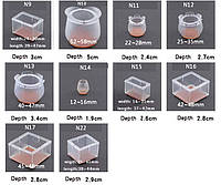 Силиконовая защита на ножки стула с войлоком разной формы (защита от царапин пола), цена за 4 шт. № 9 (24-30 Х 39-47мм.)