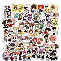 Набір вінілових наклейок стикерів BTC БТС Стикербомбінг на автотелефон ноутбук стіну 80 шт., фото 5