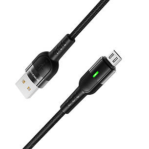 USB кабель Borofone BU17 Micro 1,2m 2.4A чёрный, фото 2