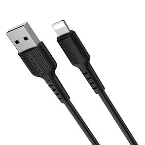 USB кабель Borofone BX16 Lightning 1m чёрный, фото 2