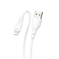USB кабель Borofone BX18 Lightning 1m белый