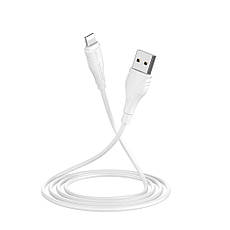 USB кабель Borofone BX18 Lightning 1m белый, фото 2