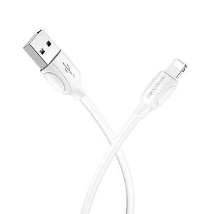 USB кабель Borofone BX19 Lightning 1m белый, фото 2