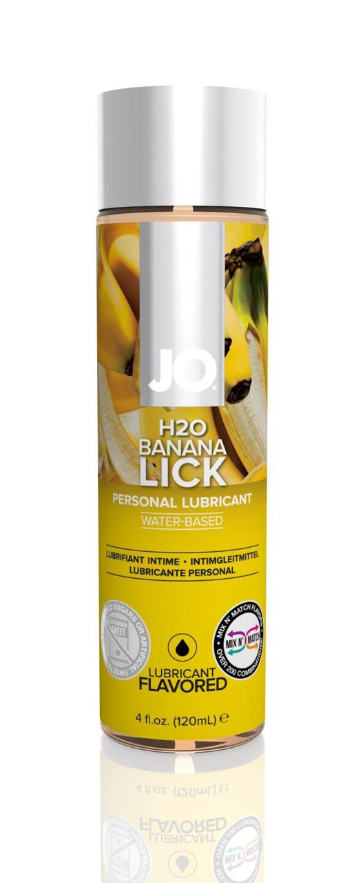 Змазка на водній основі System JO H2O - Banana Lick (120 мл) без цукру, рослинний гліцерин