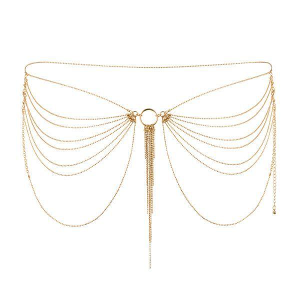 Ланцюжок трусики або ліф Bijoux Indiscrets MAGNIFIQUE Waist Chain - Gold, прикраса на тіло Feromon