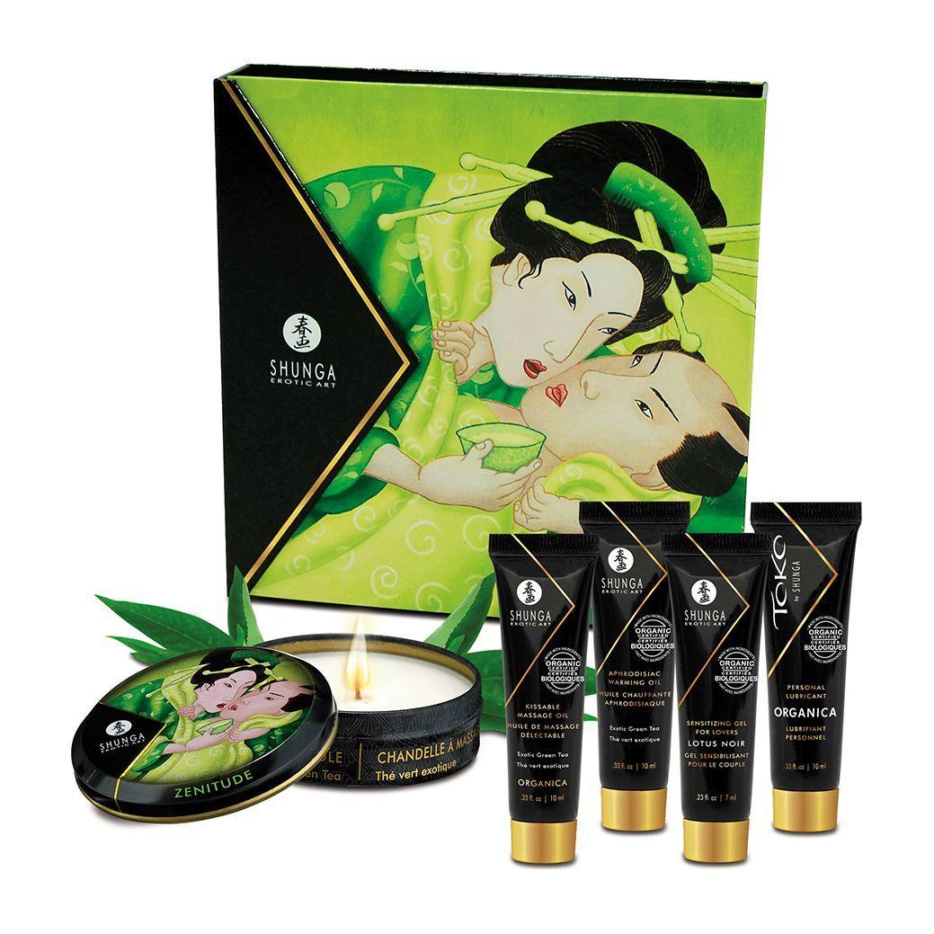 Подарунковий набір Shunga GEISHAS SECRETS ORGANICA - Exotic Green Tea: для шикарної ночі вдвох Feromon