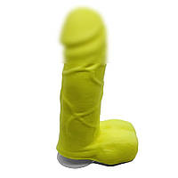 Крафтове мило член із присоскою Чистий Кайф Жовтий L (SO2644)