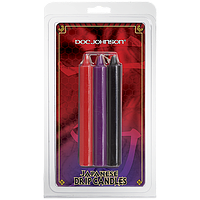 БДСМ низькотемпературні свічки Doc Johnson Japanese Drip Candles - 3 Pack Multi-Colored Feromon