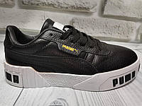 Женские кроссовки Puma Cali кожаные черные ()