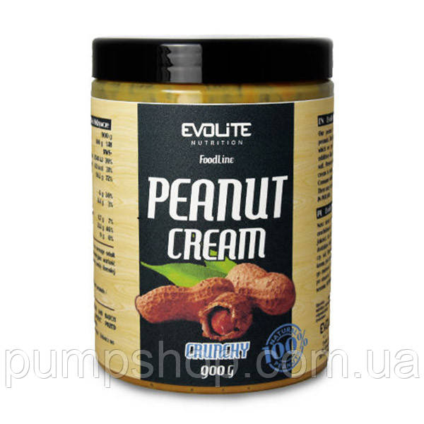 Арахісова паста Evolite Nutrition Peanut Cream 900 г кранч