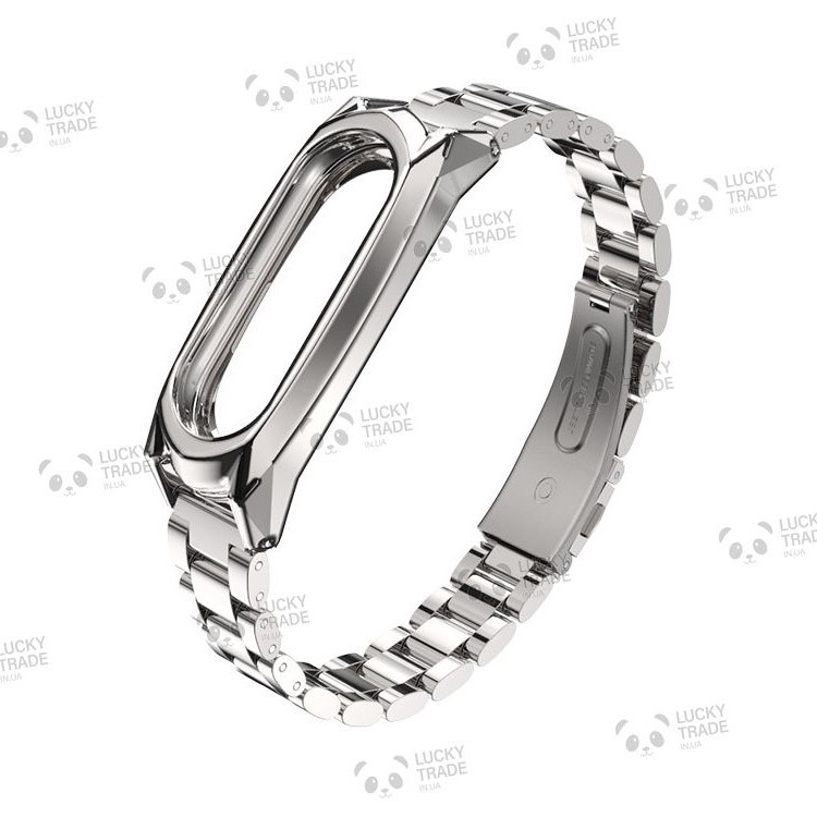 Ремінець Xiaomi Mi Band 2 MiJobs Metal GT металевий велика ланка Срібний 2181P