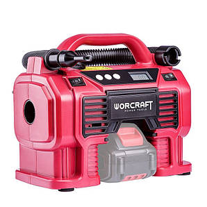 Повітряний акумуляторний компресор Worcraft CAC-S20LiА, 20, Li-ion, автостоп, LED підсвічування, var