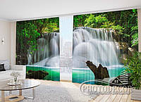 Фото Шторы "Водопад в лесу 4" 2,7м*2,9м (2 полотна по 1,45м), тесьма