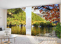 Фото Шторы "Водопады у озера" 2,7м*4,0м (2 полотна по 2,0м), тесьма