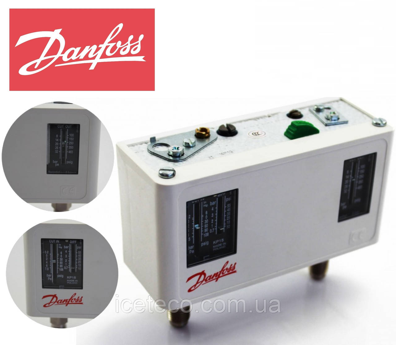 Двухблочное реле тиску (змінний) KP 15 (060-122066) Danfoss, фото 1