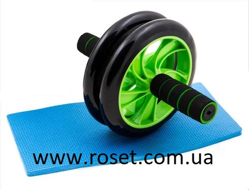 Фітнес колесо для преса подвійне Double Wheel ABS Health Abdomen Round