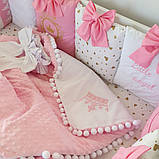 Бортики в ліжечко "Рожево-золоті", фото 3