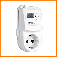 Терморегулятор розетковий Terneo rz, 16А, терморегулятори побутові, 124х57х83 мм