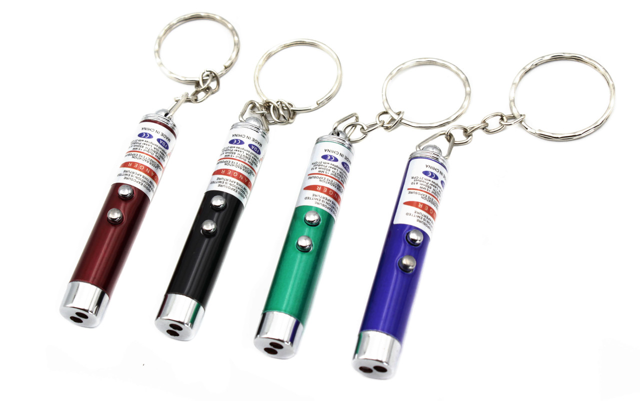 Ліхтарик брелок (LED+Лазер) /3XG3 / кільце, фото 1