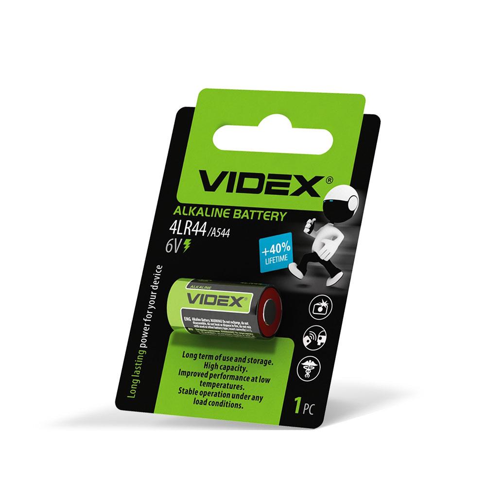 Батарейка 4LR44 / A544 / 476A Videx Alkaline (6v)