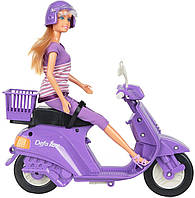 Лялька Люсі зі скутером, 29 см, Defa Lucy (8206-1), колір фіолетовий