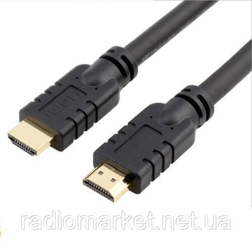 Шнур HDMI "ULT-unite" (шт.- шт.) version 2.0, gold, 3 м, чорний, фото 1