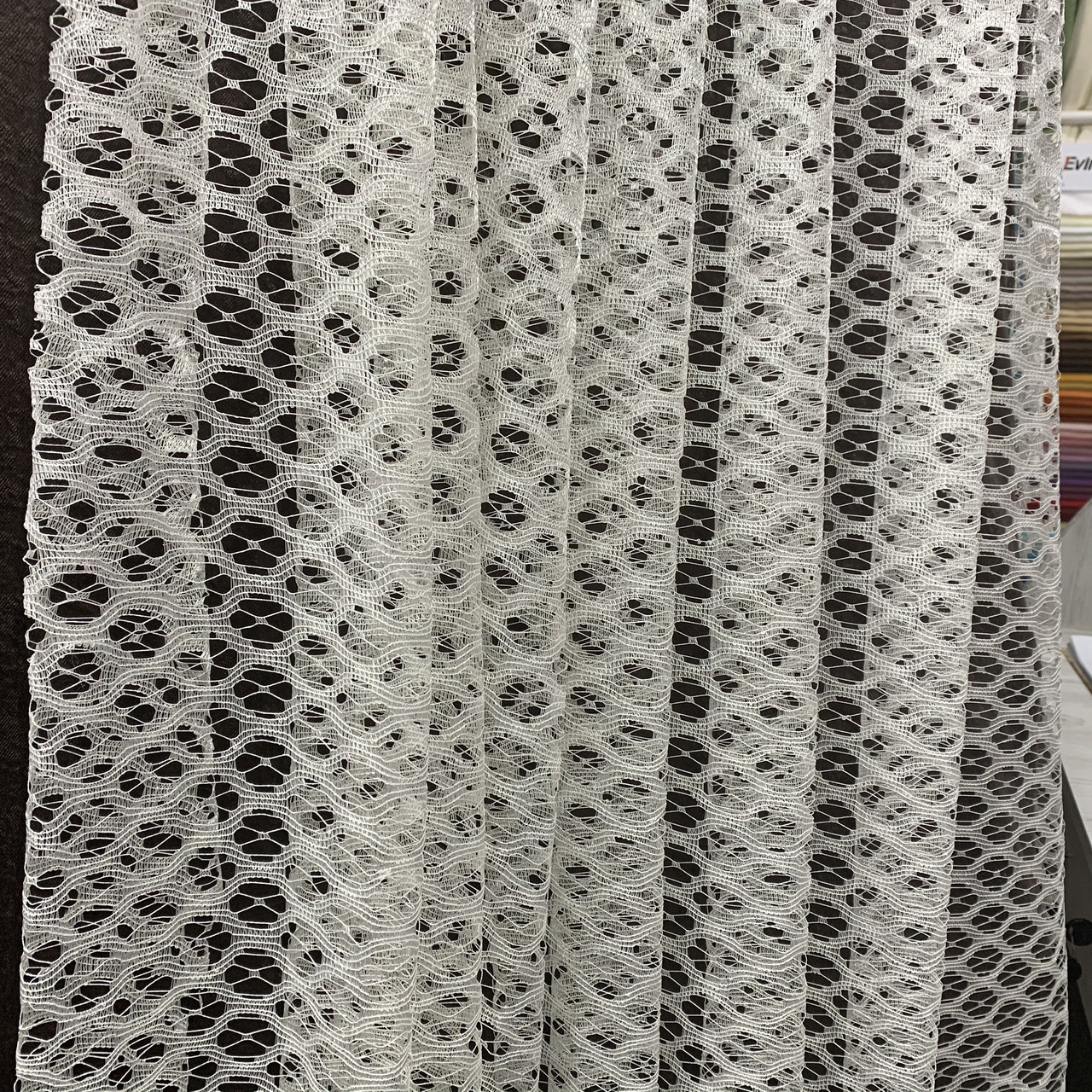 Стильний тюль сітка молочного кольору на метраж, висота 2.8 м (0-126-2), фото 1