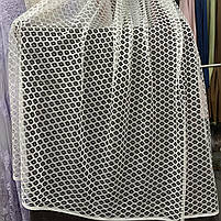 Стильний тюль сітка молочного кольору на метраж, висота 2.8 м (0-126-2), фото 2