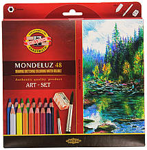 Набір акварельних кольорових олівців Mondeluz Koh-i-Noor, 48 кв.