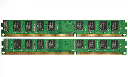 Комплект оперативної пам'яті для ПК 8GB (2x4GB) Kingston DDR3 2Rx8 PC3-10600 1333MHz, Intel та AMD, б/в, фото 2