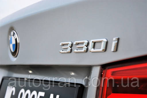 Емблема напис багажника BMW 330i хром, фото 1