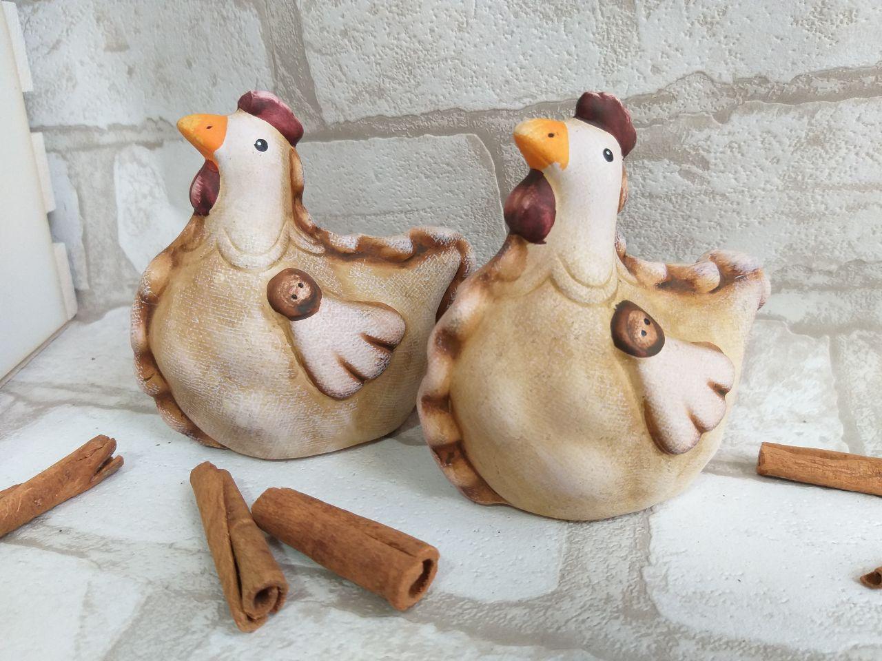 Статуетка "Курочка" з кераміки", великодній декор h-10 см, фото 1