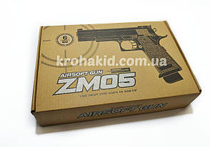 Іграшковий пістолет на кульках металевий пістолет дитячий CYMA ZM05 Airsoft Gun, фото 4