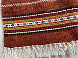 Доріжка гуцульська ручної роботи шерстяна домоткана виткана шерстяними нитками на верстаті 44*43 см, фото 3