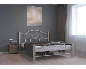 Металева ліжко Джоконда на дерев'яних ніжках. ТМ Метал-Дизайн