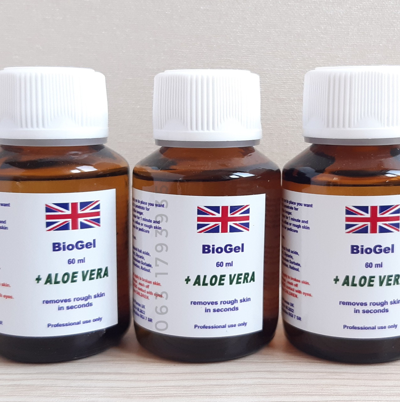 ОРИГІНАЛ НАБІР із 3 шт. по 60 мл. Фруктова кислота з алое вера Dermapharms UK