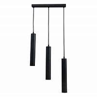 Підвісний світильник люстра — трубка Loft NL 3522-3 BK чорний, Е27