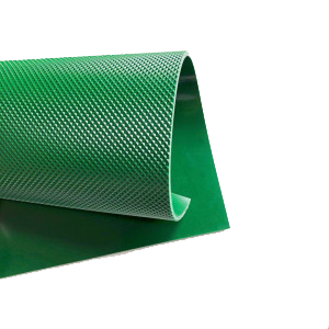 Конвейерна стрічка ПВХ зелена гладка 3,1 мм 12 Н/мм закритий корд — приводна поверхня ромб P21-11