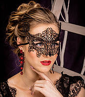 Жіноча карнавальна маска на очі чорний ( 190 002 )
