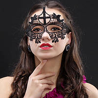 Жіноча карнавальна маска на очі чорний ( 190 005 )