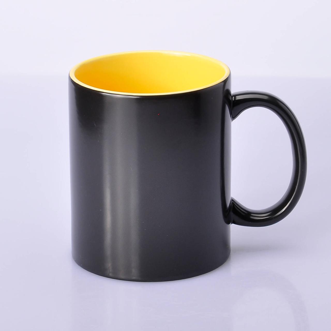 Чашка хамелеон жовта всередині для сублімації