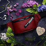 Жіноча напоясна, наплічна сумка бананка темно-сіра графіт на пояс через плече кожзам, матова екошкіра, фото 5