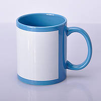 Чашка сублімаційна кольорова з полем 330 мл (Блакитна)
