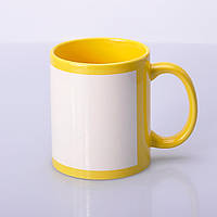 Чашка сублімаційна кольорова з полем 330 мл (Жовта)