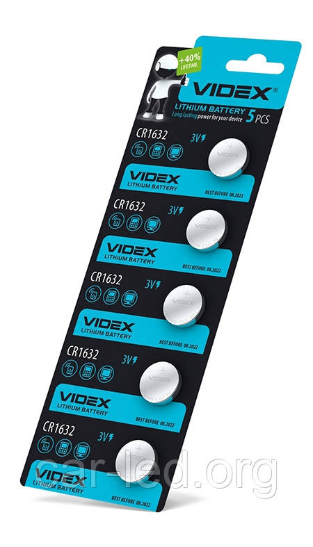 Videx Батарейка літієва CR1632 (Ціна вказана за 1 шт), фото 1