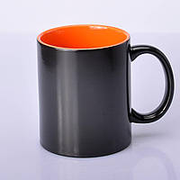 Чашка хамелеон оранжевая внутри для сублимации