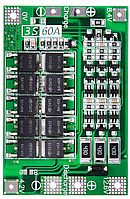 3S 60A BMS модуль защиты и контроля заряда Li-Ion 18650