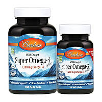 Рыбий жир норвежский супер Омега 3 Carlson Labs Super Omega 3 EPA 600 мг / DHA 400 мг (100+30 soft gels)