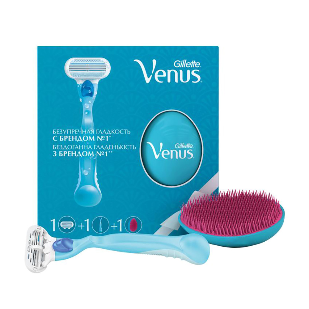 Подарунковий набір Gillette Venus Classic (бритва з 1 змінною касетою + гребінець) (7702018465422)